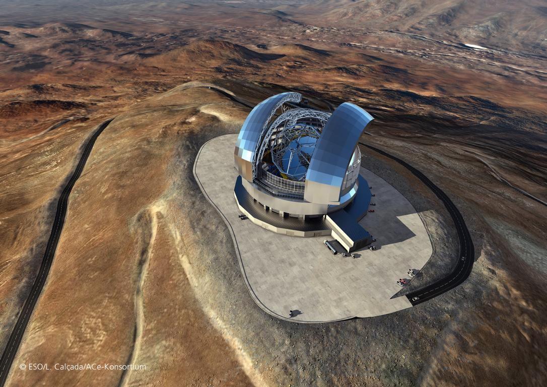 Das Extremely Large Telescope (ELT) in Chile gehört zu den größten optischen Teleskopen der Welt.
